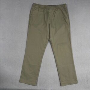 Skechers Slip-in Pants Mens Large Olive Green Casual Elastic Waist Drawstring